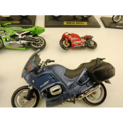 338 - NOVELTY RADIO TIN WITH DIECAST MOTORBIKES