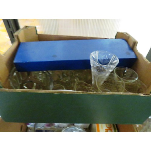 12 - 5 x BOXES OF GLASSWARE