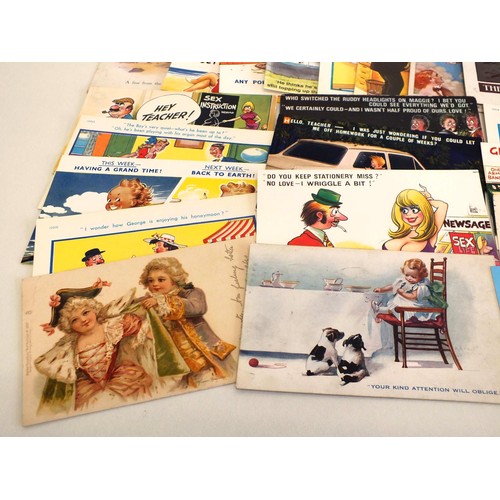 52 - 50 x COMICAL POSTCARDS INCLUDING BAMFORTHS