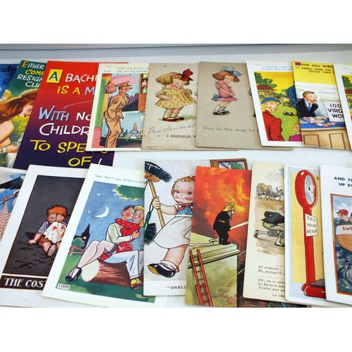 52 - 50 x COMICAL POSTCARDS INCLUDING BAMFORTHS