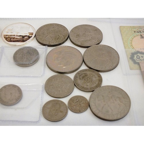 62 - BANKNOTES AND COINS, CROWN COINS, COMMEMORATIVES ETC