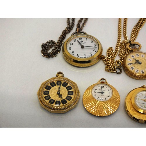 77 - SEVEN WORKING PENDANT WATCHES