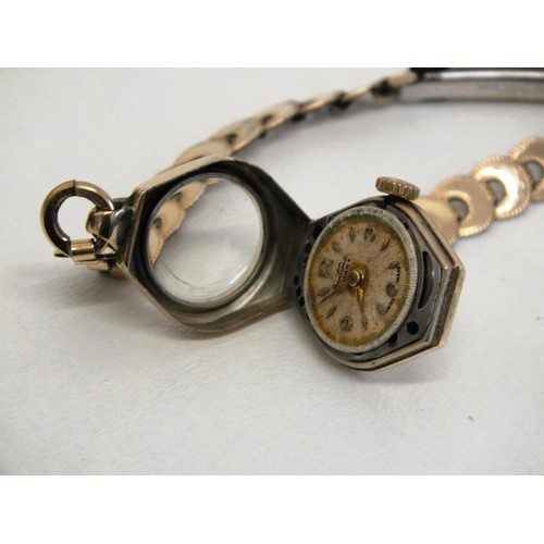 114 - VINTAGE LADIES BETIMA STAR ROLLED GOLD WRISTWATCH