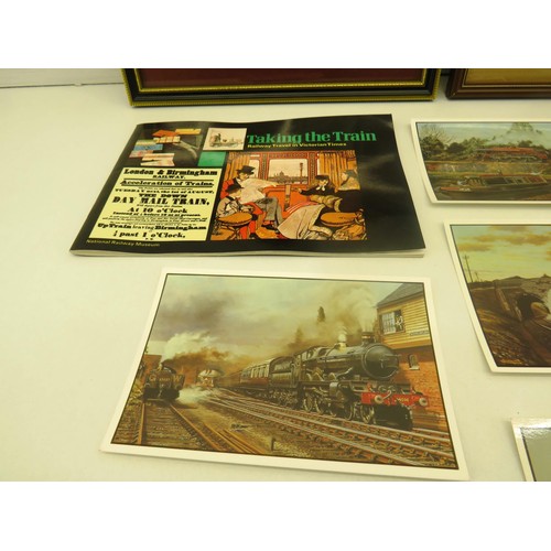 10 - CASHS WOVEN PICTURES- THE ROCKET, THE PRESENT TIME, TAKING THE TRAIN BOOKLET AND SEVEN FREEMAN POSTC... 