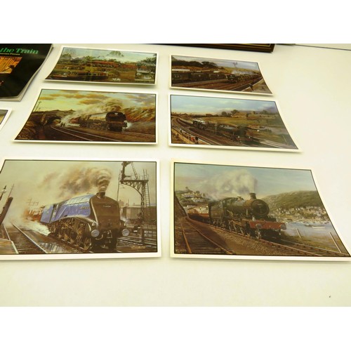 10 - CASHS WOVEN PICTURES- THE ROCKET, THE PRESENT TIME, TAKING THE TRAIN BOOKLET AND SEVEN FREEMAN POSTC... 