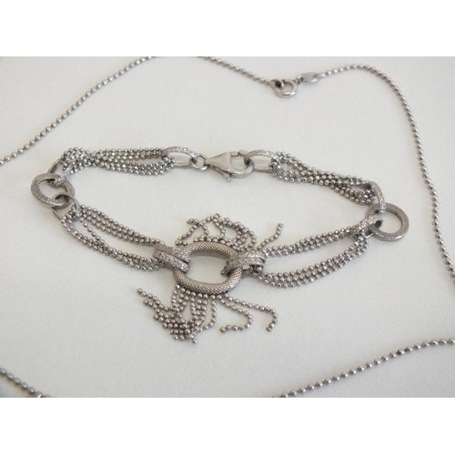 309 - 925 SILVER NECKLACE & BRACELET