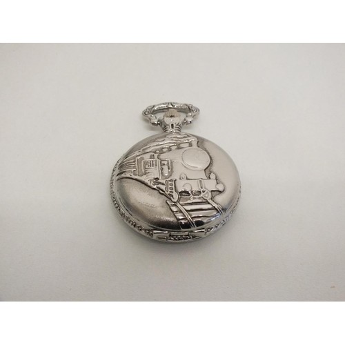 355 - GENTS SWISS BALANCE POCKETWATCH BOXED