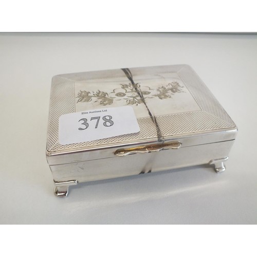 378 - SILVERPLATE BOX AND CONTENTS