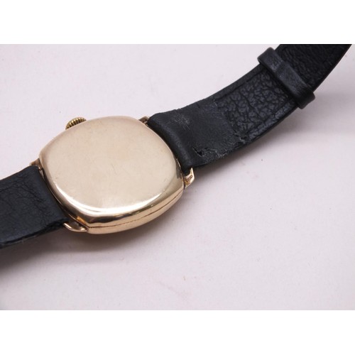 392 - GENTS 9CT GOLD ROTARY VINTAGE WRISTWATCH