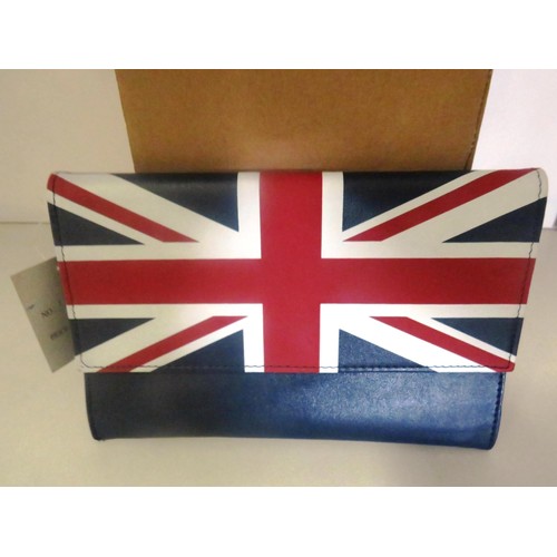 186 - 24 x FABRETTI BLUE UNION JACK DESIGN PURSE/WALLETS