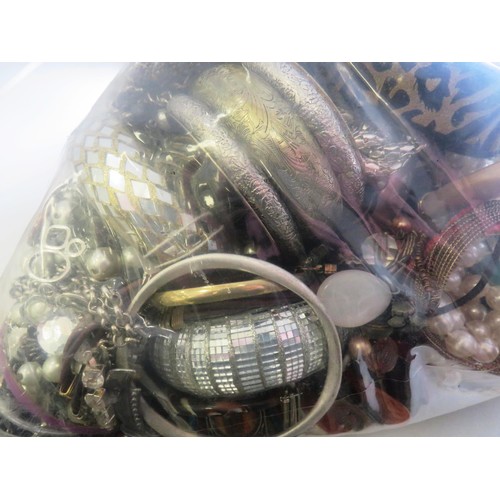 267 - 10kg BAG OF COSTUME JEWELLERY INCLUDING NECKLACES BRACELETS, EARRINGS ETC