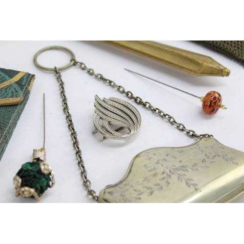 403 - Selection of Ladies Vintage Vanity items includes, purses, hairpins, mirrors etc