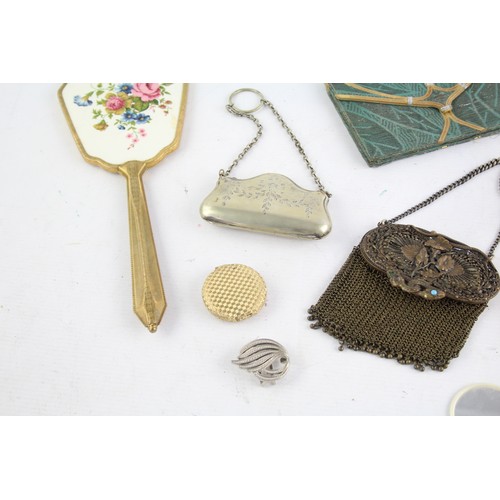 403 - Selection of Ladies Vintage Vanity items includes, purses, hairpins, mirrors etc