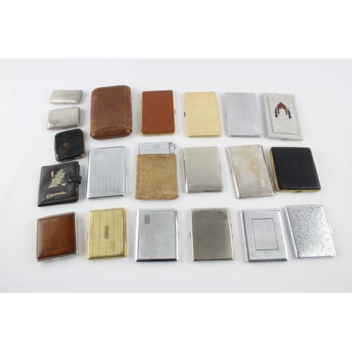 565 - 20 x Assorted Vintage TOBACCIANA Cigarette Cases Inc Ladies, Silver Plate etc