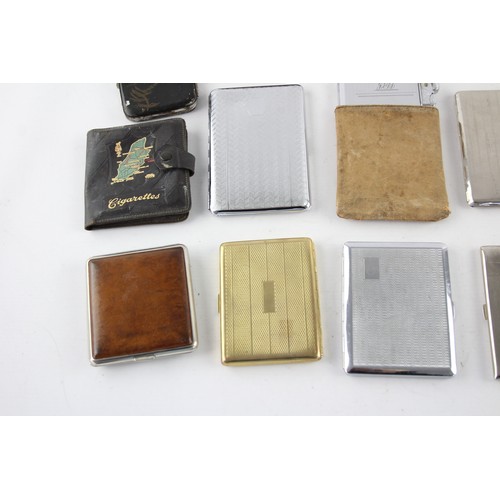 565 - 20 x Assorted Vintage TOBACCIANA Cigarette Cases Inc Ladies, Silver Plate etc