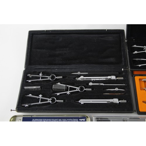 578 - 12 x Assorted TECHNICAL DRAWING SETS TOOLS Inc Jakar, Helix, Staedtler Etc