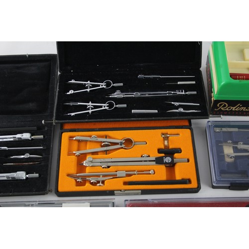 578 - 12 x Assorted TECHNICAL DRAWING SETS TOOLS Inc Jakar, Helix, Staedtler Etc