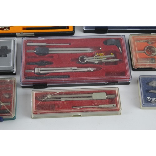 578 - 12 x Assorted TECHNICAL DRAWING SETS TOOLS Inc Jakar, Helix, Staedtler Etc