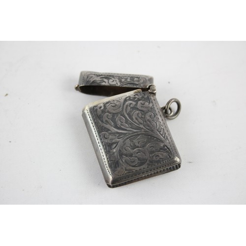 589 - Antique Hallmarked 1905 Birmingham STERLING SILVER Vesta Case (20g)