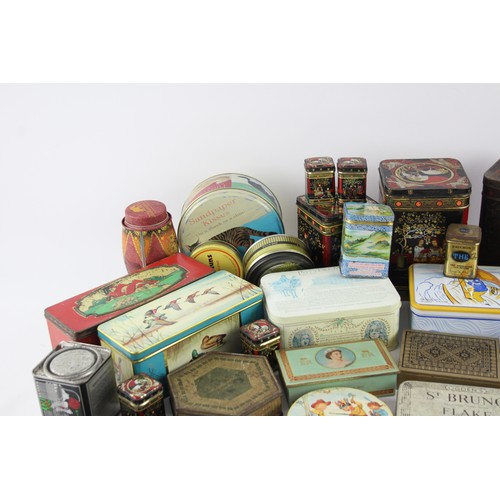 622 - 40 x Vintage Assorted Tin Boxes Inc Potter & Moore, Harley Davidson Etc