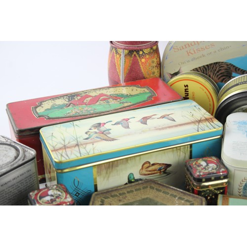 622 - 40 x Vintage Assorted Tin Boxes Inc Potter & Moore, Harley Davidson Etc