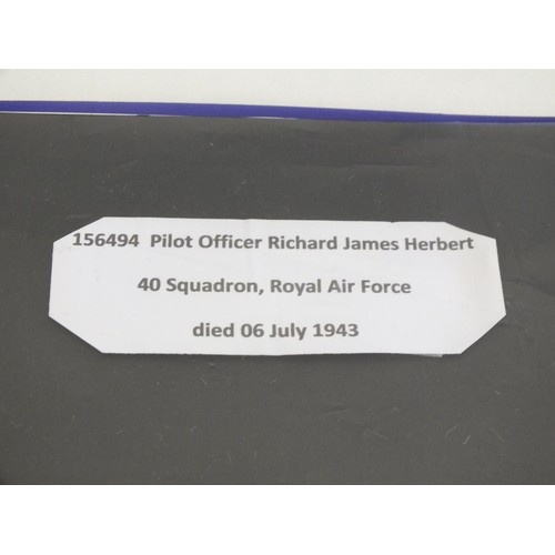 119 - PILOT OFFICER RICHARD HERBERT WWII MEDAL GROUP KILLED IN ACTION