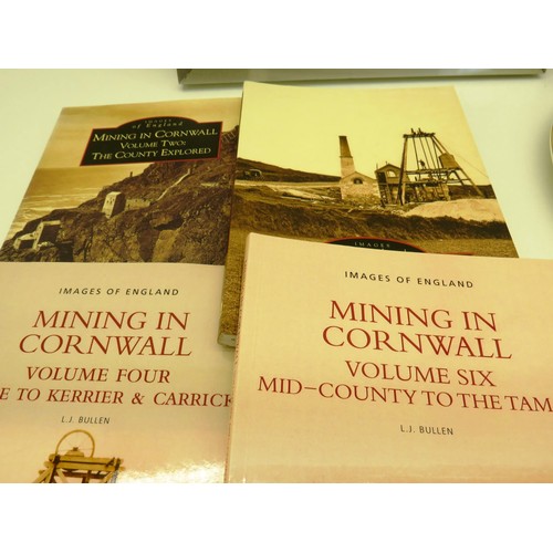 48 - COLLECTION OF MINING RELATED ITEMS INCLUDES MINING BOOKS - CORNWALL, TWO WEST YORKHIRE PLATES, BRASS... 