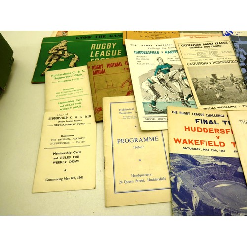 53 - LOT OF RUGBY LEAGUE VINTAGE PROGRAMMES APPROX 100, MAINLY EARLY 1960`S, SOME RARE ISSUES