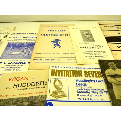 53 - LOT OF RUGBY LEAGUE VINTAGE PROGRAMMES APPROX 100, MAINLY EARLY 1960`S, SOME RARE ISSUES