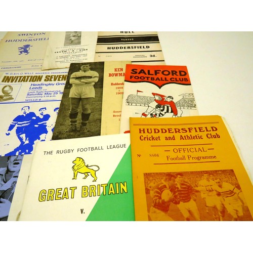 53 - LOT OF RUGBY LEAGUE VINTAGE PROGRAMMES APPROX 100, MAINLY EARLY 1960`S, SOME RARE ISSUES