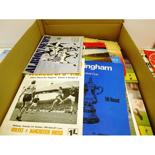 57 - LOT OF FOOTBALL PROGRAMMES 1950`S ONWARD INCLUDES LEEDS UNITED, TOTTENHAM HOTSPUR ETC