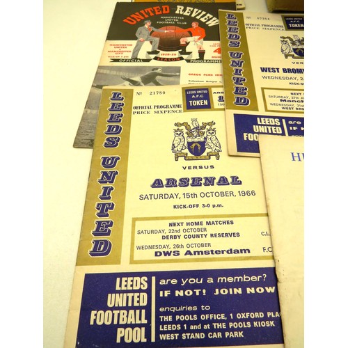 57 - LOT OF FOOTBALL PROGRAMMES 1950`S ONWARD INCLUDES LEEDS UNITED, TOTTENHAM HOTSPUR ETC