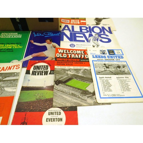 57 - LOT OF FOOTBALL PROGRAMMES 1950`S ONWARD INCLUDES LEEDS UNITED, TOTTENHAM HOTSPUR ETC