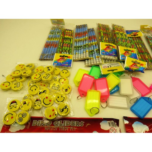 103 - MIXED PENCILS KEY TAGS, RUBBERS, GLIDERS