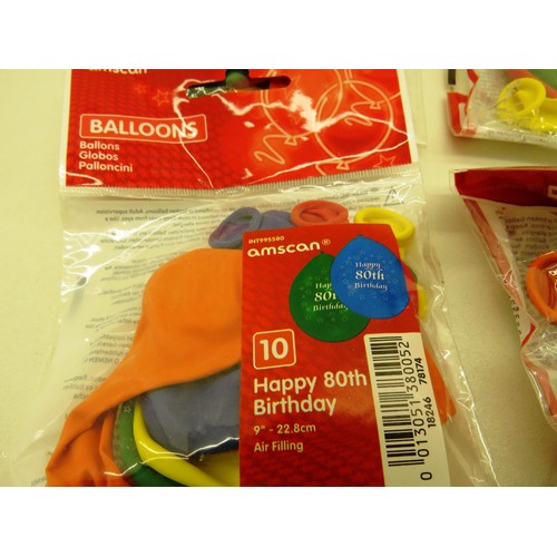 105 - BALLOONS FROM HAPPY BIRTHDAY, 1 YEAR OLD TO 60 YEAR OLD