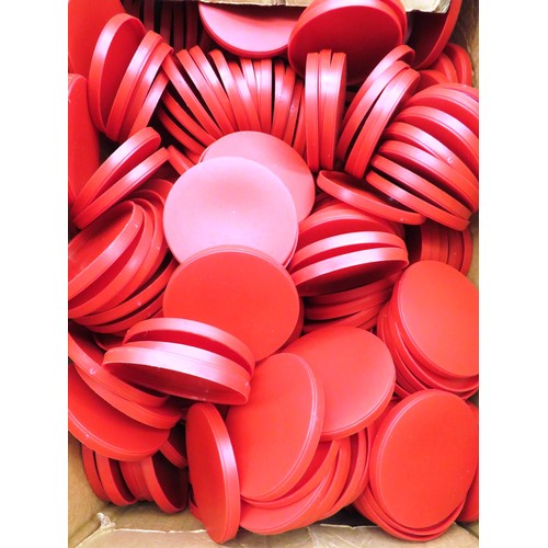 110 - 60 x RED PLASTIC CAN LIDS