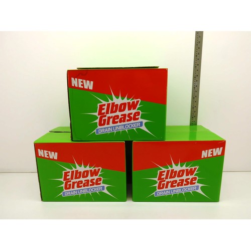 116 - 3 x 12 PACKS OF ELBOW GREASE DRAIN UNBLOCKER 750ml