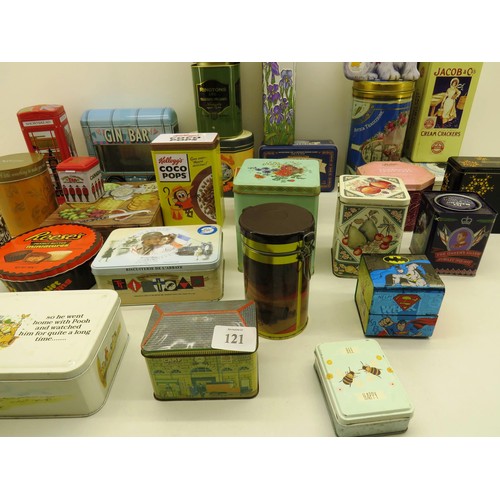 121 - 30 x ASSORTED LOT OF TINS