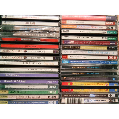 130 - TRAY OF CD AUDIOBOOKS (HOWMANY)