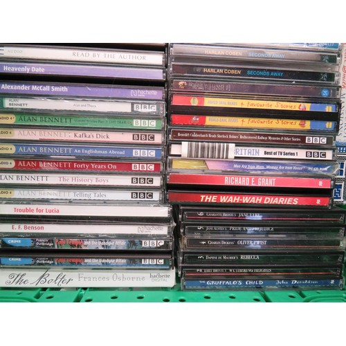 130 - TRAY OF CD AUDIOBOOKS (HOWMANY)