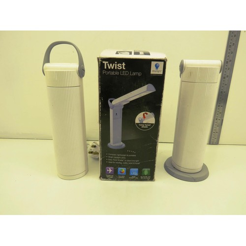 134 - 3 x TWIST PORTABLE LED LAMPS - WORKING