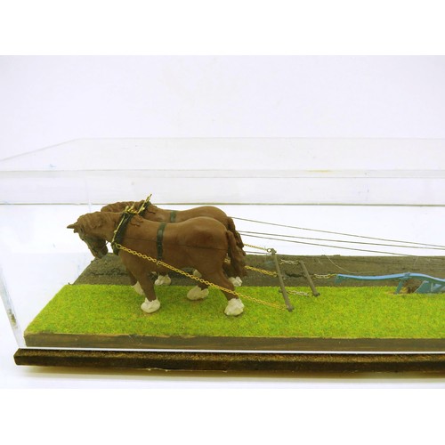 160 - 2 x BRITAINS PLOUGHING HORSES