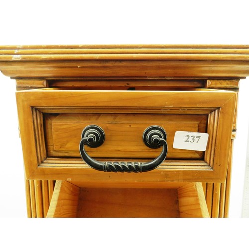 237 - SOLID PINE BEDSIDE CABINET