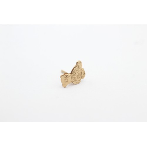 400 - 9ct gold bear stud earrings (0.3g)