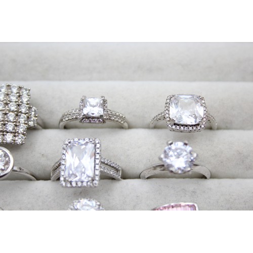 406 - 14 X .925 Rings Including Cubic Zirconia (66g)