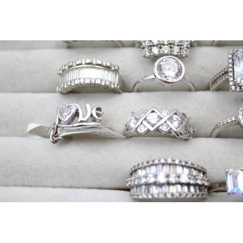 406 - 14 X .925 Rings Including Cubic Zirconia (66g)