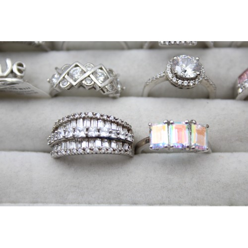 406 - 14 X .925 Rings Including Cubic Zirconia (66g)