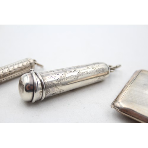 407 - 4 x Antique / Vintage Hallmarked .925 STERLING SILVER Tobacciana (43g)