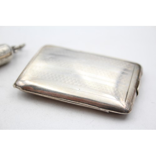 407 - 4 x Antique / Vintage Hallmarked .925 STERLING SILVER Tobacciana (43g)