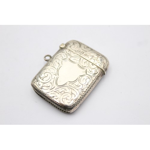 657 - Antique Edwardian 1903 Birmingham STERLING SILVER Vesta / Match Case (20g)